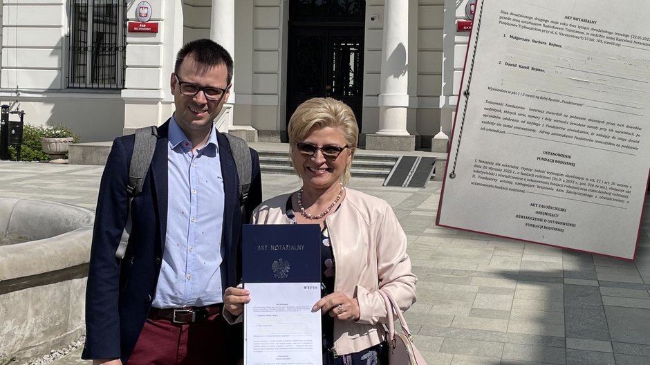 Pierwszy wniosek o zarejestrowanie fundacji rodzinnej złożyli Dawid Rejmer i jego mama dr Małgorzata Rejmer. Wspólnie prowadzą rodzinną Kancelarię Finansową Lex