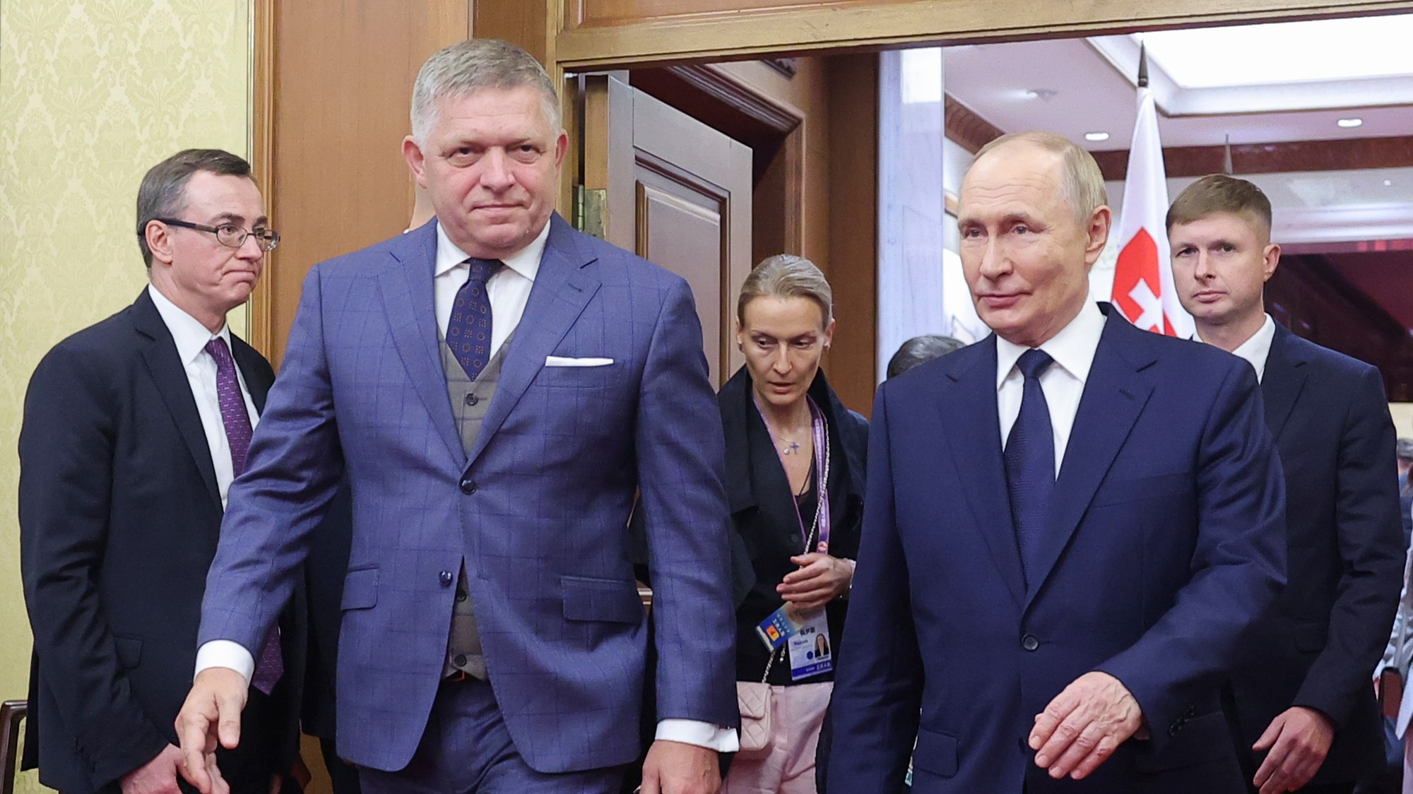 Premiér Robert Fico a ruský prezident Vladimir Putin,