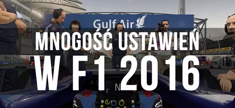 F1 2016 - mnogość ustawień