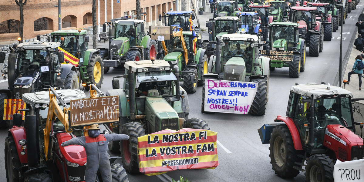 Strajk rolników w Hiszpanii