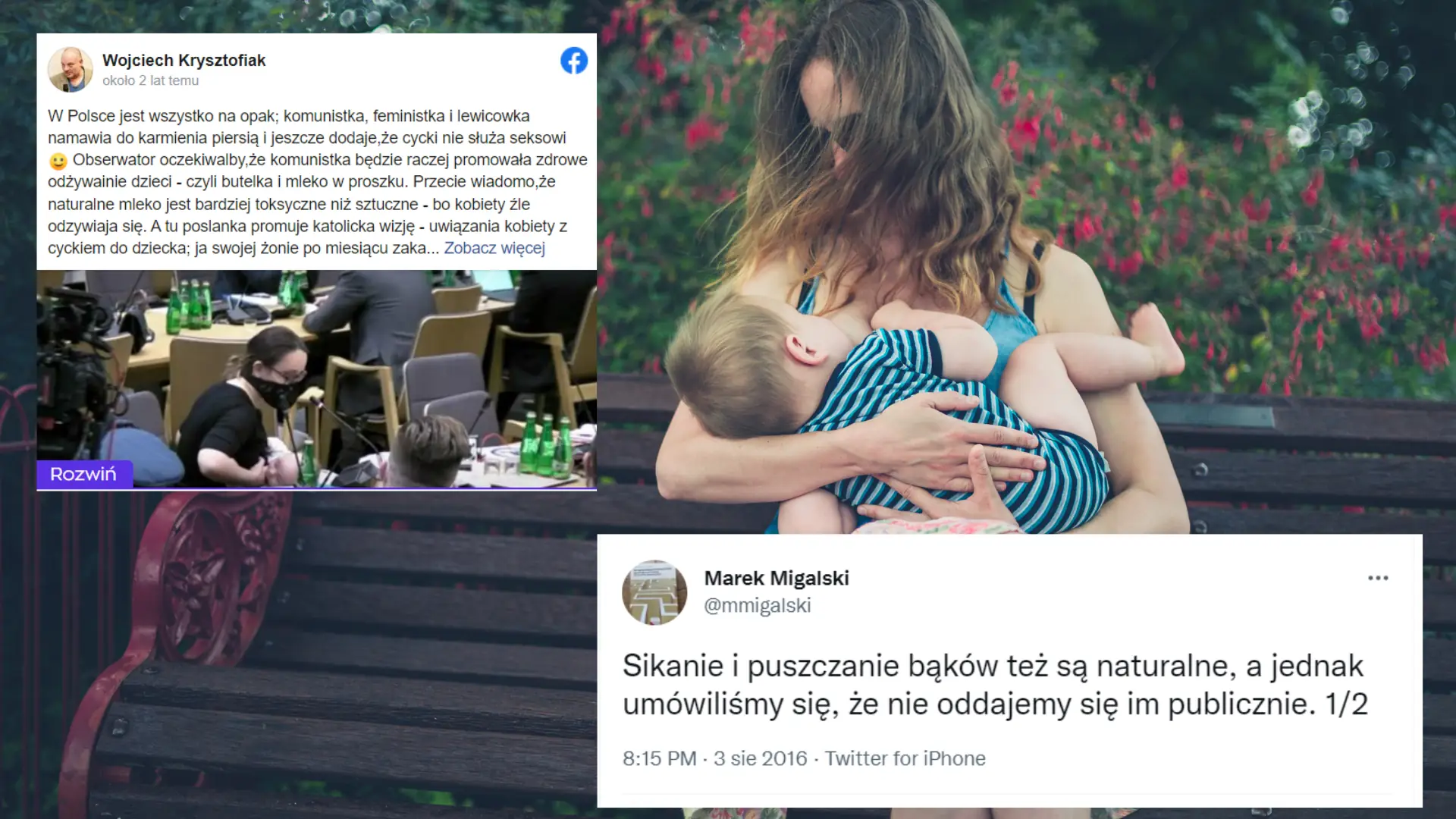 Kobiety słyszą, że publiczne karmienie piersią jest jak "sikanie i puszczanie bąków"