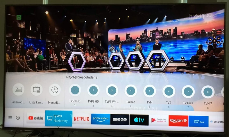 Samsung QE65Q60R - menu kontekstowe telewizji