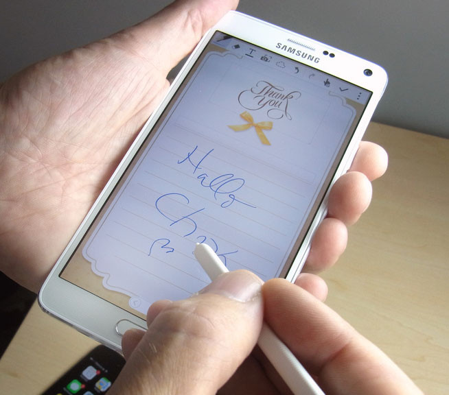 Z rysikiem S-Pen Galaxy Note 4 można obsługiwać jak notatnik