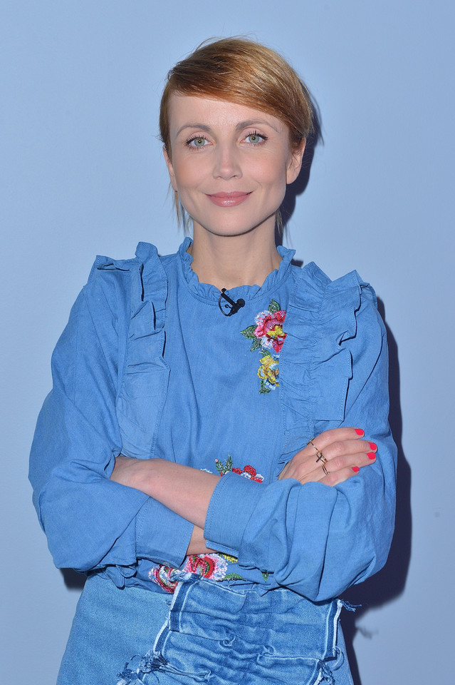 Katarzyna Zielińska na nagraniu programu "Gwiazdy Cejrowskiego"