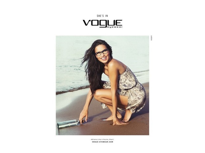 Adriana Lima w kampanii Vogue Eyewear wiosna/lato 2015