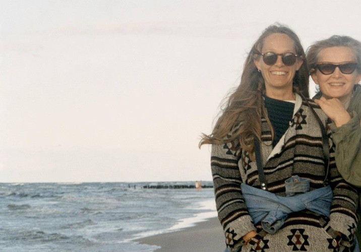 Małgorzata Braunek z Magdą Umer w Dębkach