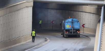 Awaria wodociągowa na al. Prymasa Tysiąclecia