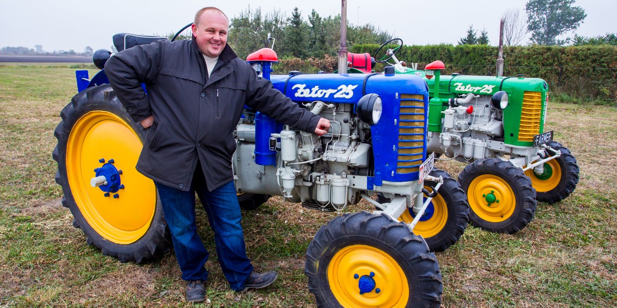 Pasjonat zajmuje się remontem starych traktorów zetor