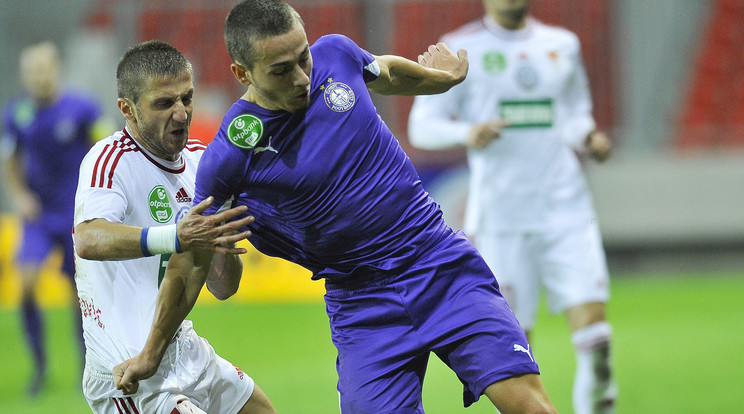 Eden Hazard öccse, Kylian több mérkőzésen is pályára léphetett az Újpest színeiben / Fotó: MTI - Czeglédi Zsolt