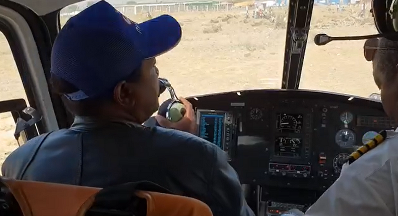 Kalonzo Musyoka helicopter makes emergency landing at Suswa after developing engine problems