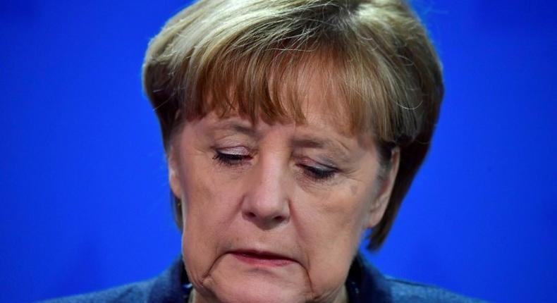 German Chancellor Angela Merkel speaks during a press conference in Berlin on December 20, 2016