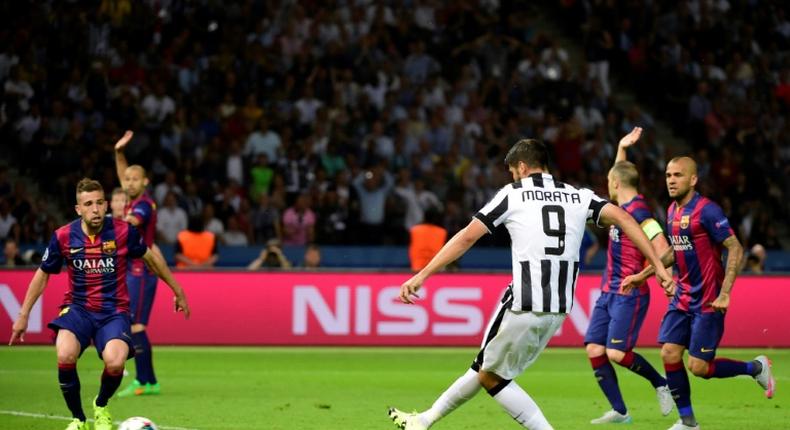 Alvaro Morata scored for Juventus against Barcelona in the 2015 Champions League Final