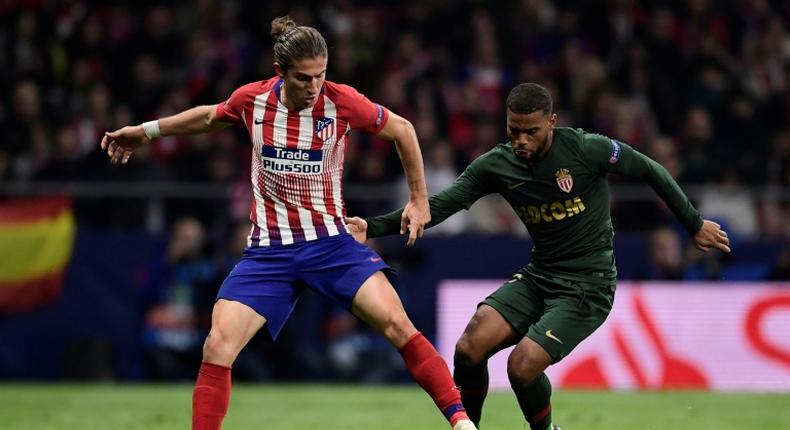 Atletico Madrid's Brazilian defender Filipe Luis has sustained a thigh strain