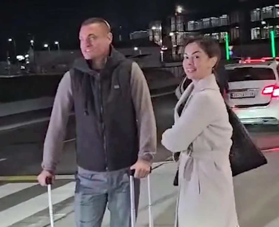 Nemanja Vidić sa ženom