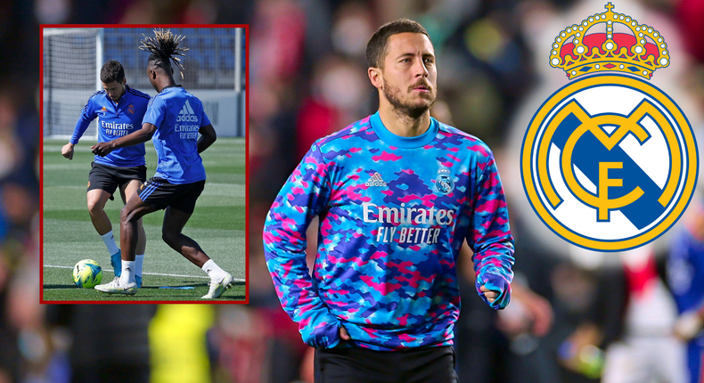 Eden Hazard returns to Real Madrid training after undergoing surgery