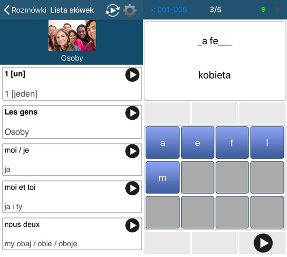Dzięki aplikacji można nauczyć się ponad 50 języków, w tym: afrykanerski, arabski, chiński, holenderski, angielski, francuski, niemiecki, hinduski, włoski, japoński, perski, portugalski, rosyjski, hiszpański oraz turecki. Oferuje zadania wyłącznie dla osób początkujących. Z pomocą 50 language można przyswoić podstawowe słownictwo, a także doskonalić umiejętności czytania ze zrozumieniem oraz rozumienia ze słuchu.