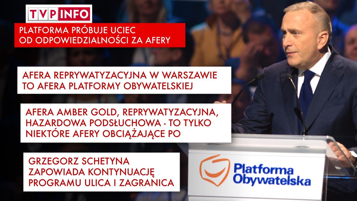 Grzegorz Schetyna Platforma Obywatelska PO polityka TVP Info media dziennikarstwo