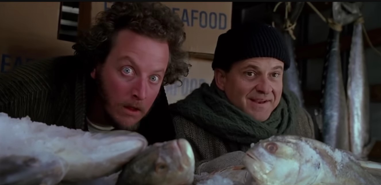 Mokrí banditi vo filme Sám doma 2: Stratený v New Yorku.