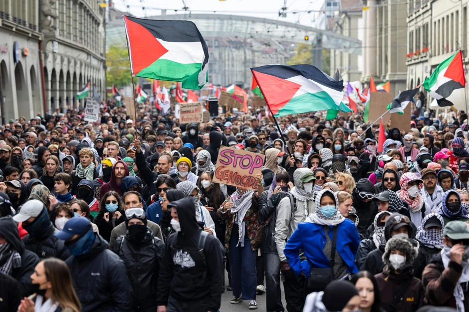 Švajcarska Bern protest Gaza