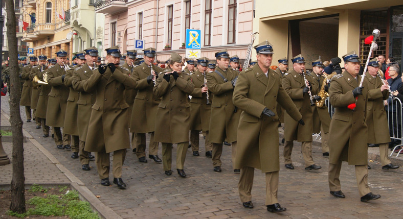 Uroczystości na placu Wolności w Bydgoszczy