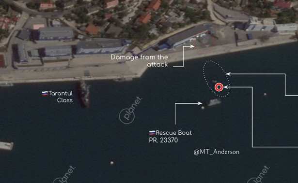 Akcja rosyjskich okrętów w miejscu prawdopodobnego zatonięcia korwety "Cyklon"