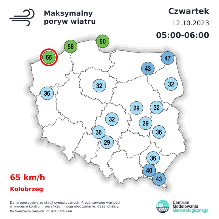 Porywisty wiatr towarzyszy nam od rana, głównie nad morzem