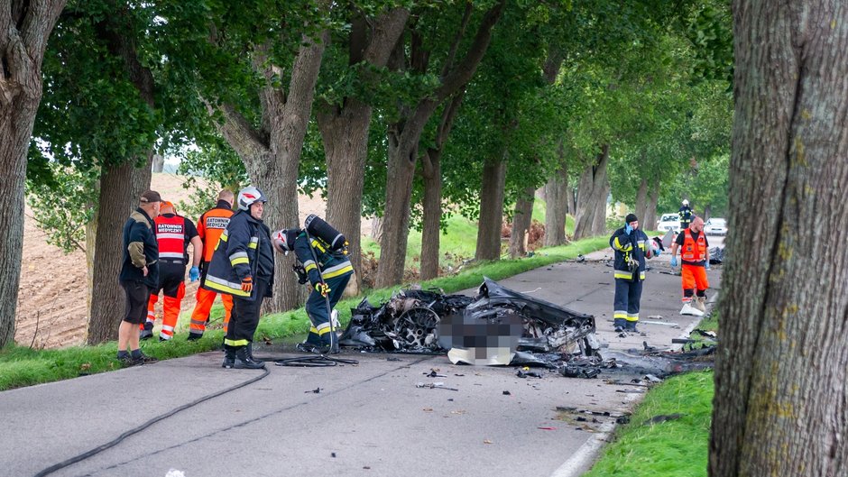 Wypadek na trasie z Giżycka do Mikołajek