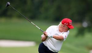 Former President Donald playing golf.Mike Stobe/Getty Images