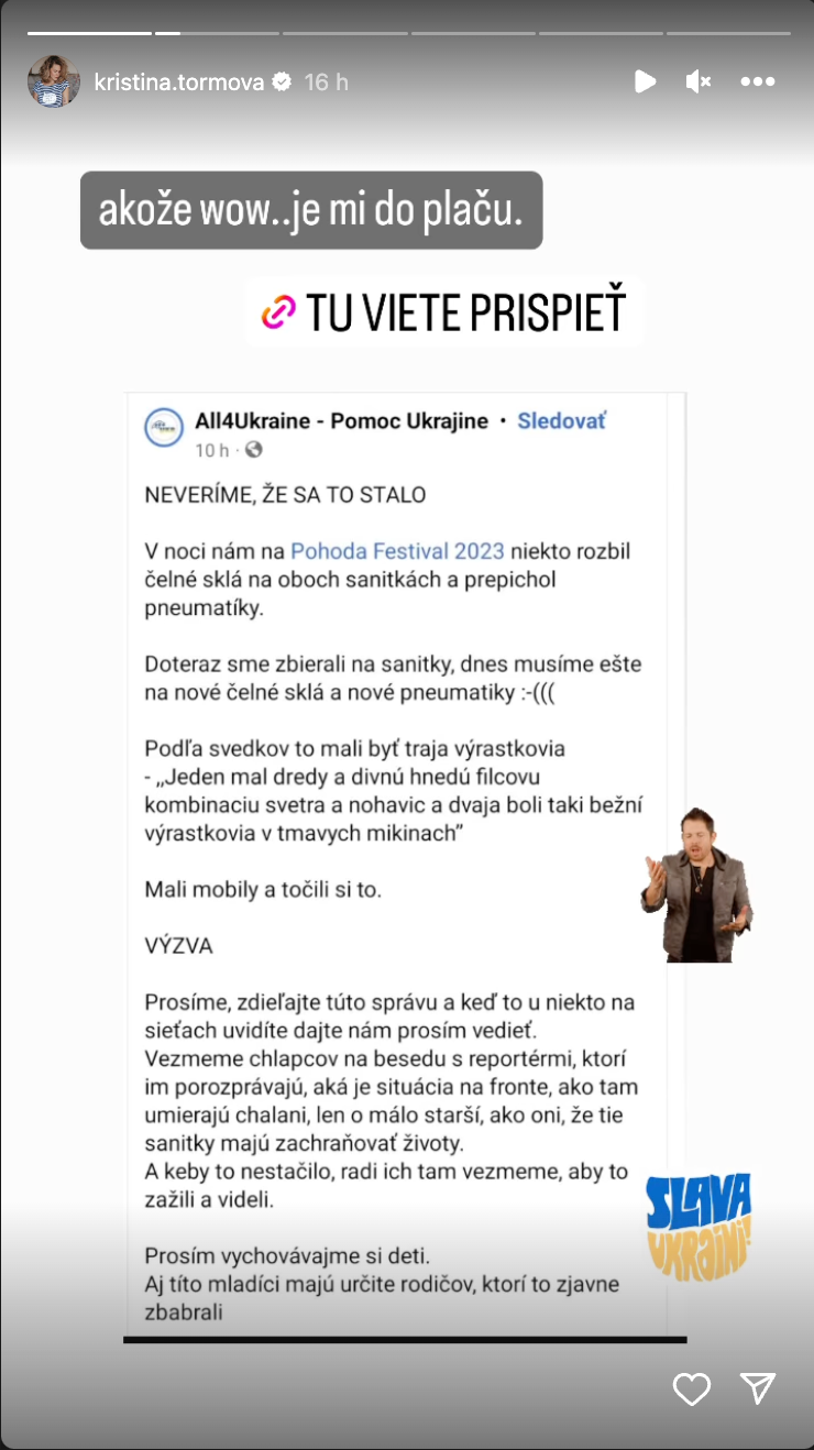 Kristíne Tormovej pokazil úžasný zážitok z Pohody jeden incident.