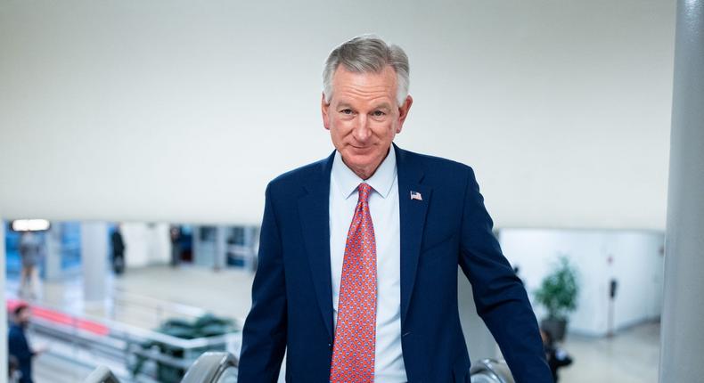 Republican Sen. Tommy Tuberville of Alabama voted against a government funding bill on Friday despite securing tens of millions in federal funding for his state.Bill Clark/CQ-Roll Call via Getty Images