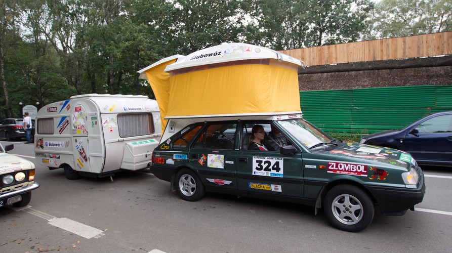 Rajd Złombol 2014 na zdjęciu obiekt pożądania wielu Polaków w epoce PRL samochód osobowy Polonez <br><br> (ag/mr) PAP/Andrzej Grygiel