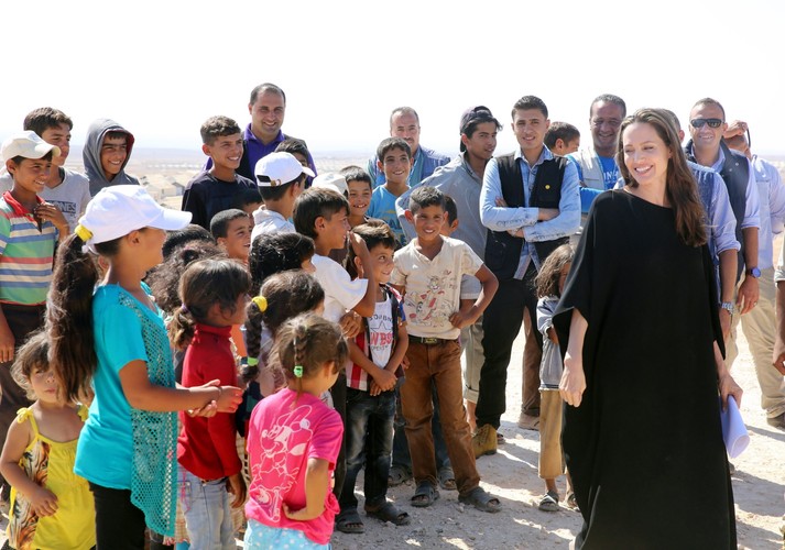 Angelina Jolie odwiedziła obóz dla syryjskich uchodźców w Jordanii