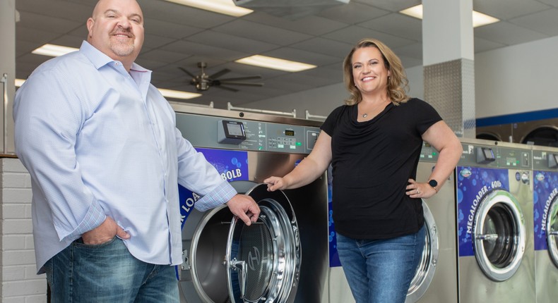 Dave and Carla Menz now own four laundromats in and around Cincinnati, Ohio.Courtesy of Dave and Carla Menz