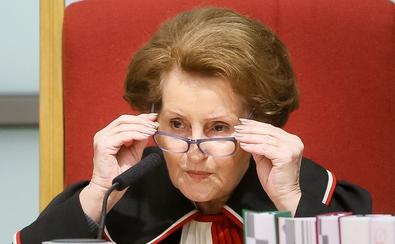 Sędzia Sławomira Wronkowska-Jaśkiewicz podczas rozprawy