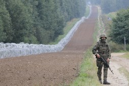 Zasieki na granicy polsko-białoruskiej