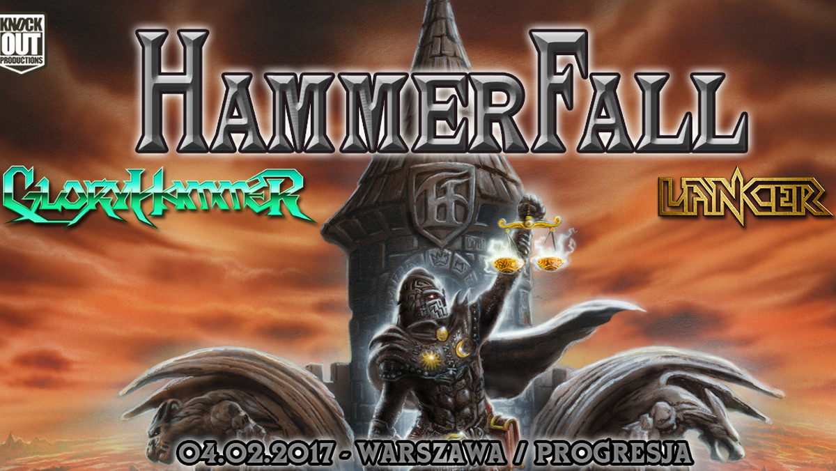 Już w ten weekend Hammerfall zawita do stolicy w towarzystwie Gloryhammer i Lancer. Power metalowe show odbędzie się 4 lutego w warszawskiej Progresji. Będzie to jedyny polski występ grup w trakcie trwania tej trasy koncertowej. Znamy dokładną czasówkę imprezy.