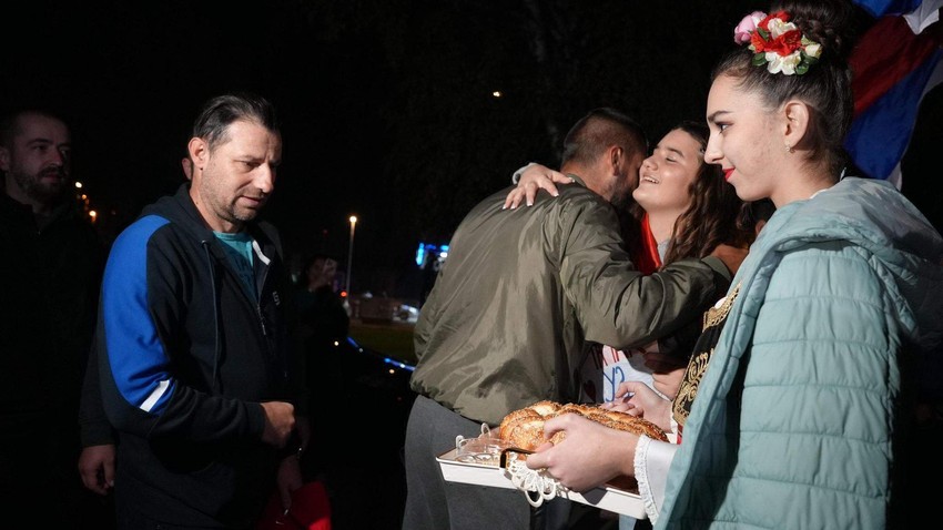 Doček za Srbe sa KiM u Preljini