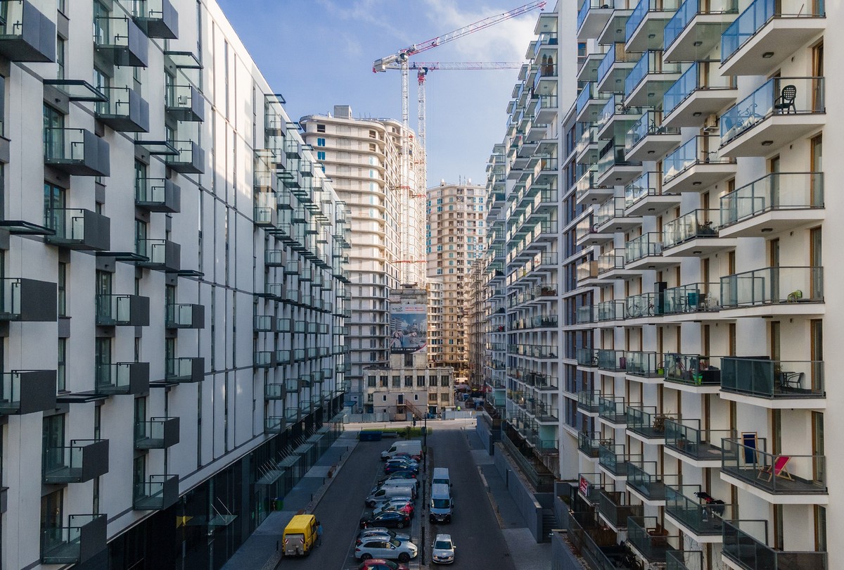 03.12.2020 Warszawa, Osiedle mieszkaniowe Bliska Wola