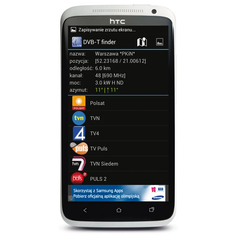 Podczas instalowania anteny przyda się aplikacja na smartfony DVB-T Finder. Pokazuje najbliższe nadajniki i ułatwia dobre skierowanie anteny.