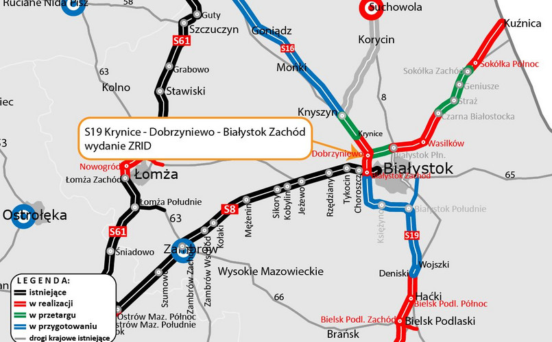 Trasa S19 na północ od Białegostoku: jest pozwolenie na budowę