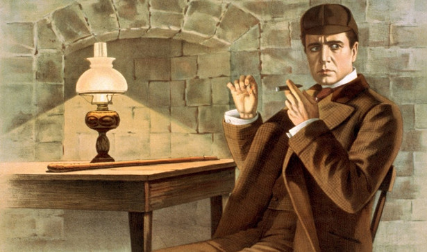 Fragment plakatu do filmu „Sherlock Holmes" (1916)