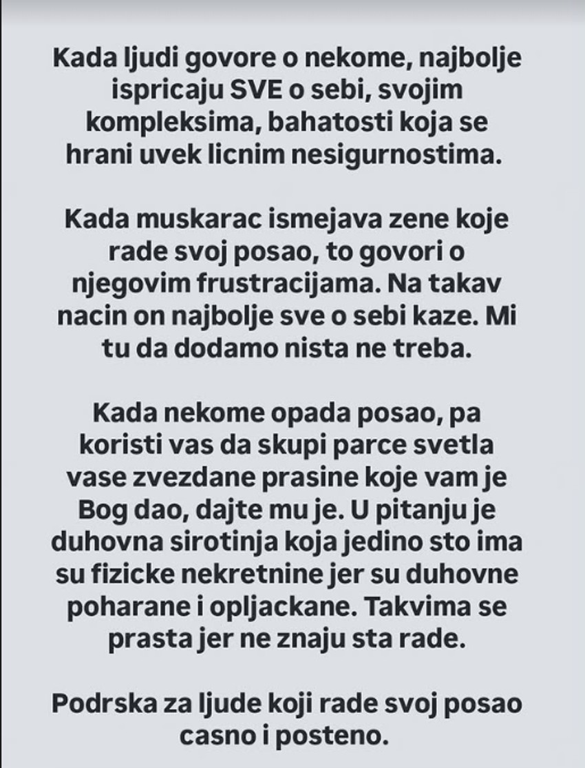 Jovana odgovorila Babiću