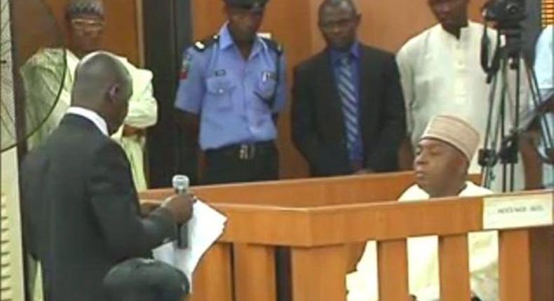 Bukola Saraki on trial for assets declaration fraud on September 22, 2015