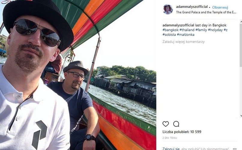 Adam Małysz na wakacjach