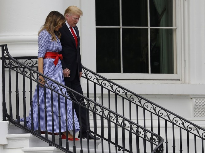 Melania i Donald Trumpowie