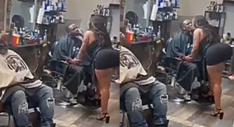 Barbershop where customers are kissed