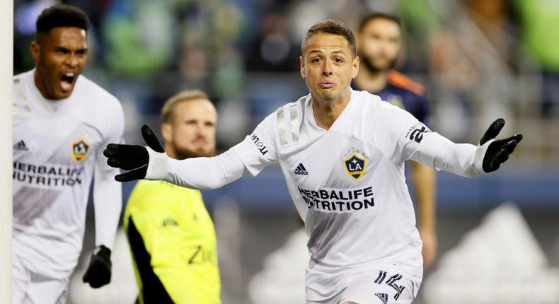 Javier Hernandez scored the winning goal for Los Angeles Galaxy against MLS champions New York City on Sunday Creator: Steph Chambers
