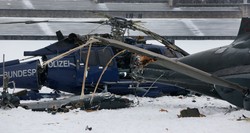 Zderzenie dwóch helikopterów. "Wielkie pole krwi" ZDJĘCIA
