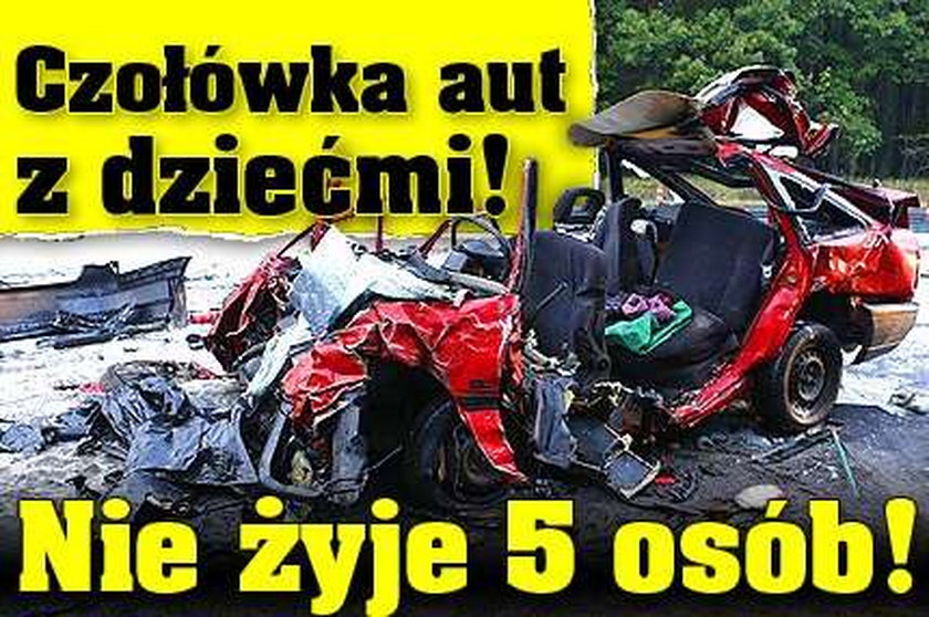 Czołówka aut z dziećmi! Nie żyje 5 osób!