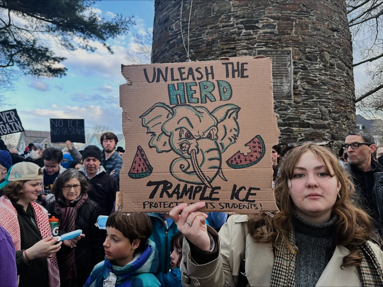 Protest za oslobađanje Rumejse Ozturk u Samervilu, Masačusets